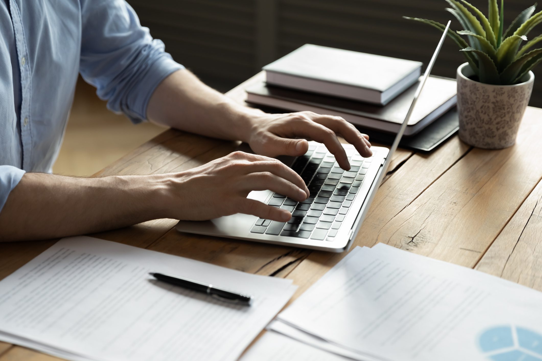 man using laptop