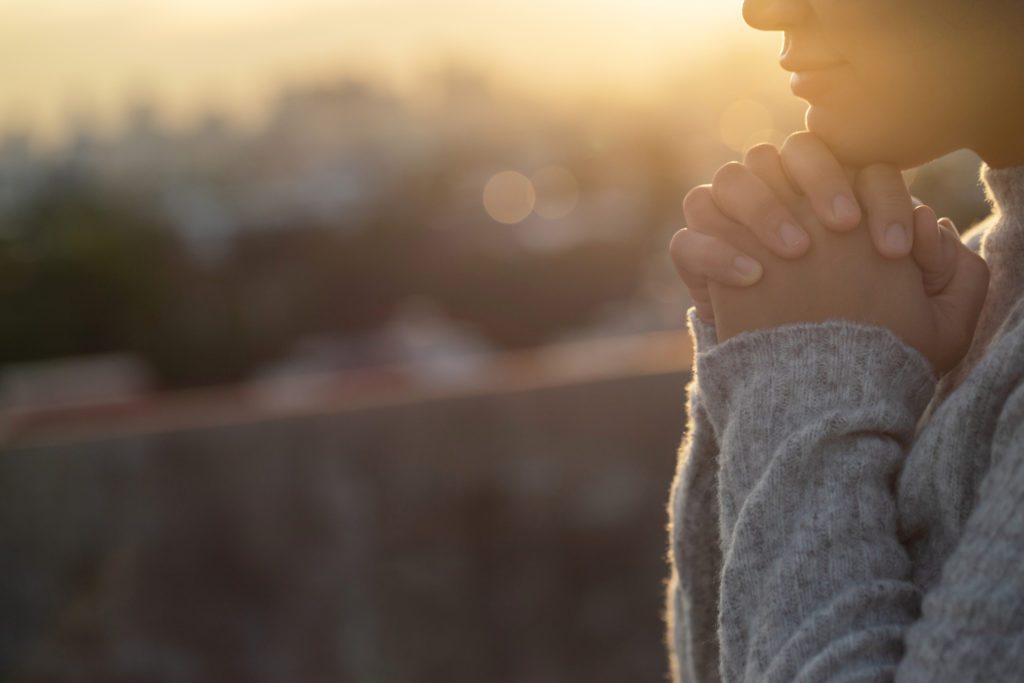 praying outside